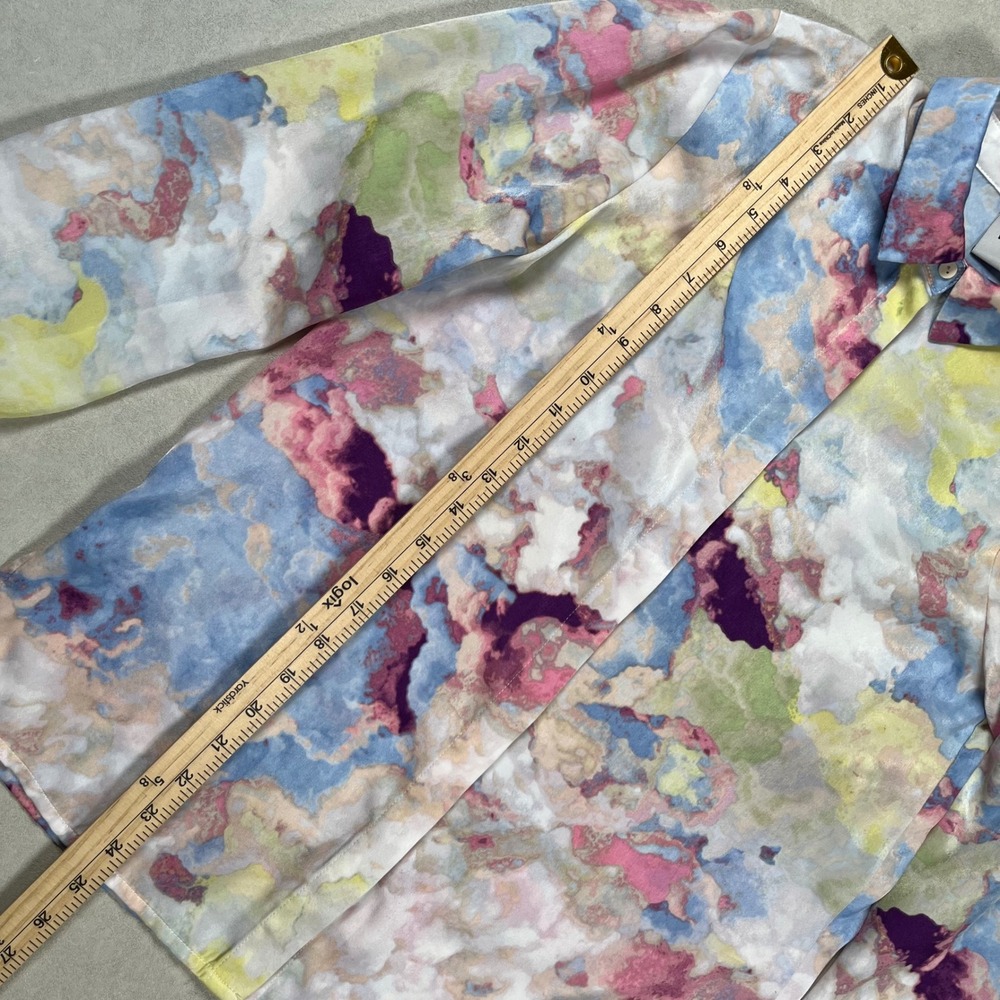 Ichi IHCLOUDY SH Button‎ Down Shirt Women's XS (EU 34) Multicolor Abstract Print - Picture 8 of 9